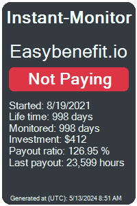 easybenefit.io Monitored by Instant-Monitor.com