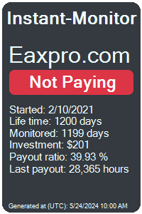 eaxpro.com Monitored by Instant-Monitor.com