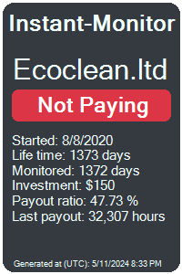 ecoclean.ltd Monitored by Instant-Monitor.com