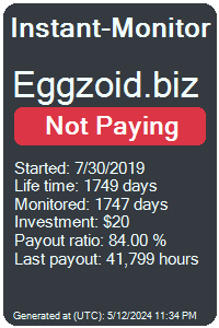 eggzoid.biz Monitored by Instant-Monitor.com
