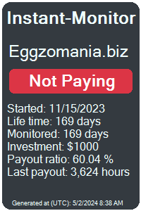 eggzomania.biz Monitored by Instant-Monitor.com