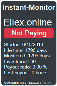 eliex.online Monitored by Instant-Monitor.com