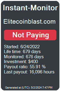 elitecoinblast.com Monitored by Instant-Monitor.com