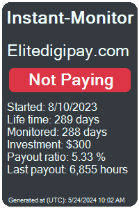 elitedigipay.com Monitored by Instant-Monitor.com