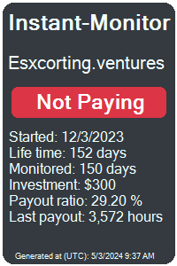 esxcorting.ventures Monitored by Instant-Monitor.com