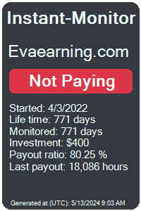 evaearning.com Monitored by Instant-Monitor.com