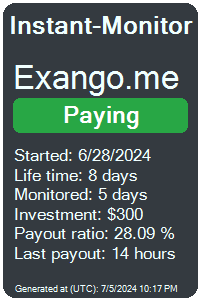exango.me Monitored by Instant-Monitor.com