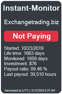 exchangetrading.biz Monitored by Instant-Monitor.com