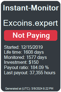 excoins.expert Monitored by Instant-Monitor.com