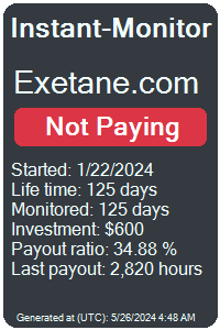 exetane.com Monitored by Instant-Monitor.com