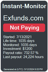 exfunds.com Monitored by Instant-Monitor.com