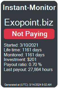exopoint.biz Monitored by Instant-Monitor.com