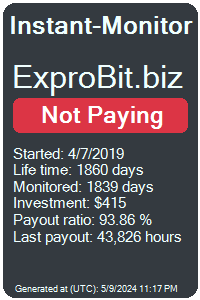 exprobit.biz Monitored by Instant-Monitor.com