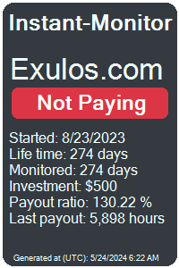 exulos.com Monitored by Instant-Monitor.com