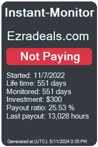 ezradeals.com Monitored by Instant-Monitor.com