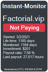 factorial.vip Monitored by Instant-Monitor.com