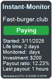 fast-burger.club Monitored by Instant-Monitor.com