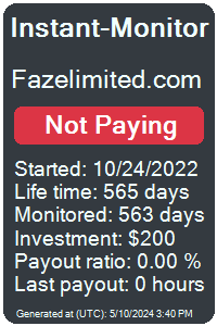 fazelimited.com Monitored by Instant-Monitor.com