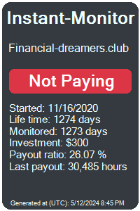 financial-dreamers.club Monitored by Instant-Monitor.com