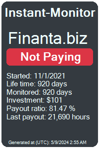 finanta.biz Monitored by Instant-Monitor.com