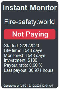 fire-safety.world Monitored by Instant-Monitor.com