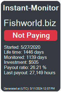 fishworld.biz Monitored by Instant-Monitor.com