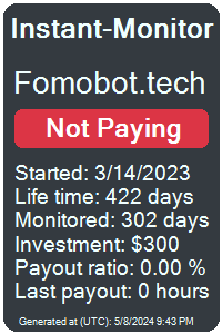 fomobot.tech Monitored by Instant-Monitor.com