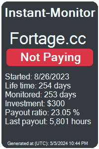 fortage.cc Monitored by Instant-Monitor.com