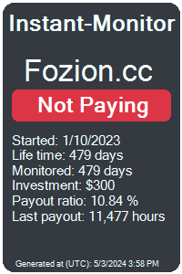 fozion.cc Monitored by Instant-Monitor.com
