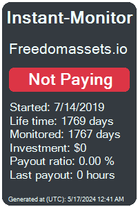 freedomassets.io Monitored by Instant-Monitor.com