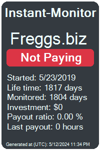 freggs.biz Monitored by Instant-Monitor.com
