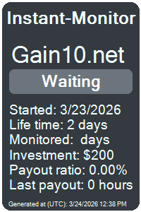 gain10.net Monitored by Instant-Monitor.com