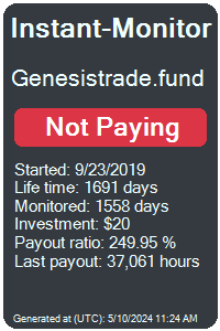 genesistrade.fund Monitored by Instant-Monitor.com