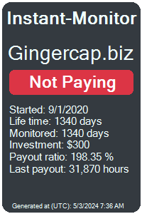 gingercap.biz Monitored by Instant-Monitor.com