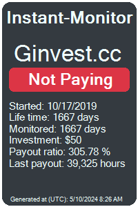 ginvest.cc Monitored by Instant-Monitor.com