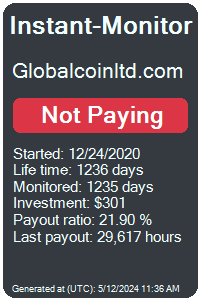 globalcoinltd.com Monitored by Instant-Monitor.com