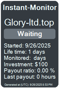 glory-ltd.top Monitored by Instant-Monitor.com