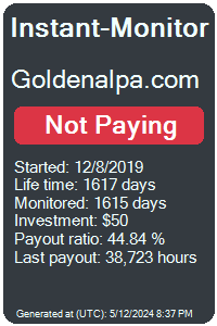 goldenalpa.com Monitored by Instant-Monitor.com