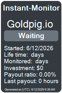 goldpig.io Monitored by Instant-Monitor.com