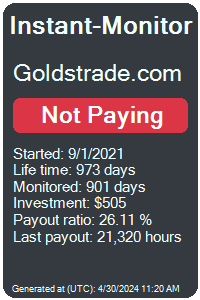 goldstrade.com Monitored by Instant-Monitor.com