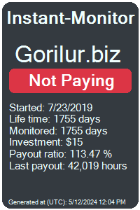 gorilur.biz Monitored by Instant-Monitor.com