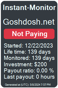 goshdosh.net Monitored by Instant-Monitor.com