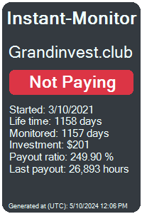 grandinvest.club Monitored by Instant-Monitor.com