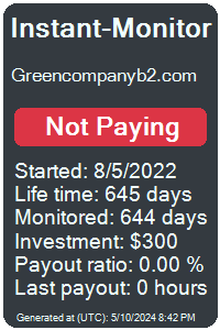 greencompanyb2.com Monitored by Instant-Monitor.com
