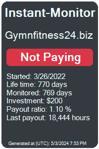 gymnfitness24.biz Monitored by Instant-Monitor.com