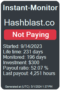 hashblast.co Monitored by Instant-Monitor.com