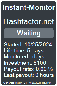 hashfactor.net Monitored by Instant-Monitor.com