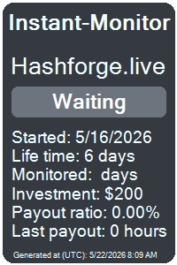 hashforge.live Monitored by Instant-Monitor.com