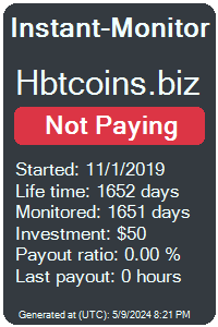 hbtcoins.biz Monitored by Instant-Monitor.com