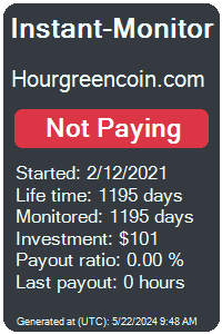 hourgreencoin.com Monitored by Instant-Monitor.com